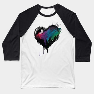 Heart Graffiti Style Baseball T-Shirt